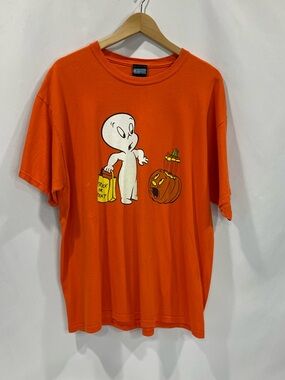 Vintage Casper the Friendly Ghost Orange Graphic Tee